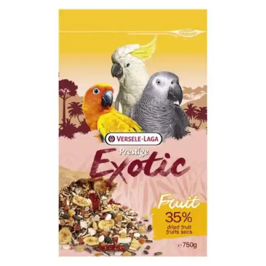 Achat Immédiat Exotic Fruit Mix Versele Laga – Mélange graines perroquets avec fruits secs – 750g