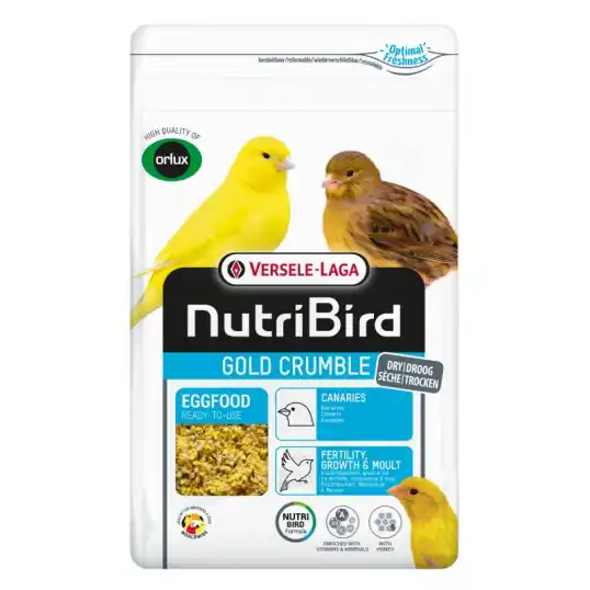Nutribird Gold Crumble Pâtée Sèche Jaune Canaris – 1kg Réduction