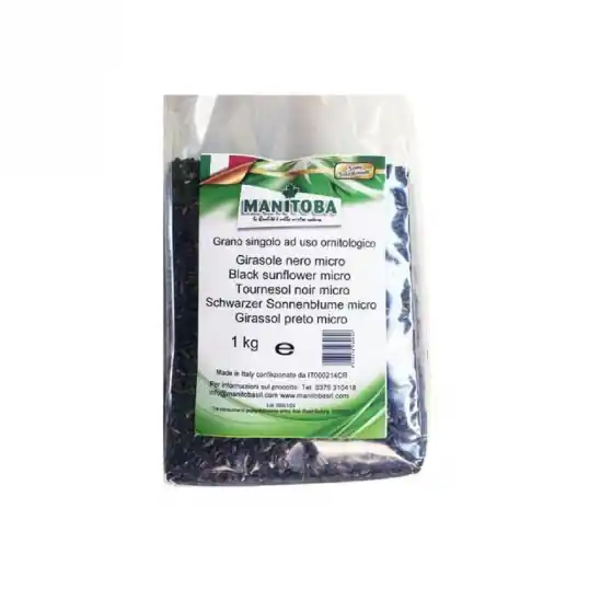 Artisanat Petit tournesol Italien micro noir Pour Oiseaux Indigènes, Canaris – Manitoba 1kg