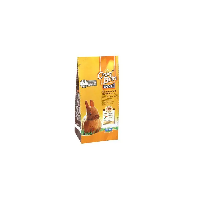 Édition Limitée Croq&rsquo;Brin – Menu Expert Lapin – Mélange de graines et Foin pour Lapins et Lapins Nains – 1 kg