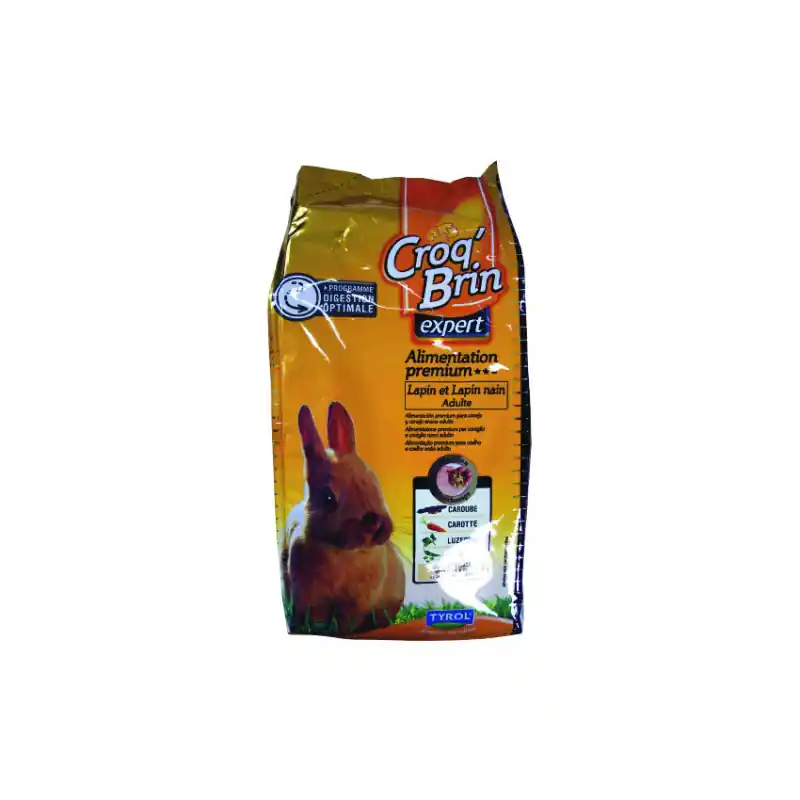 Croq&rsquo;Brin – Menu Expert Lapin – Mélange de graines et Foin pour Lapins et Lapins Nains – 2,5 kg Commander Maintenant