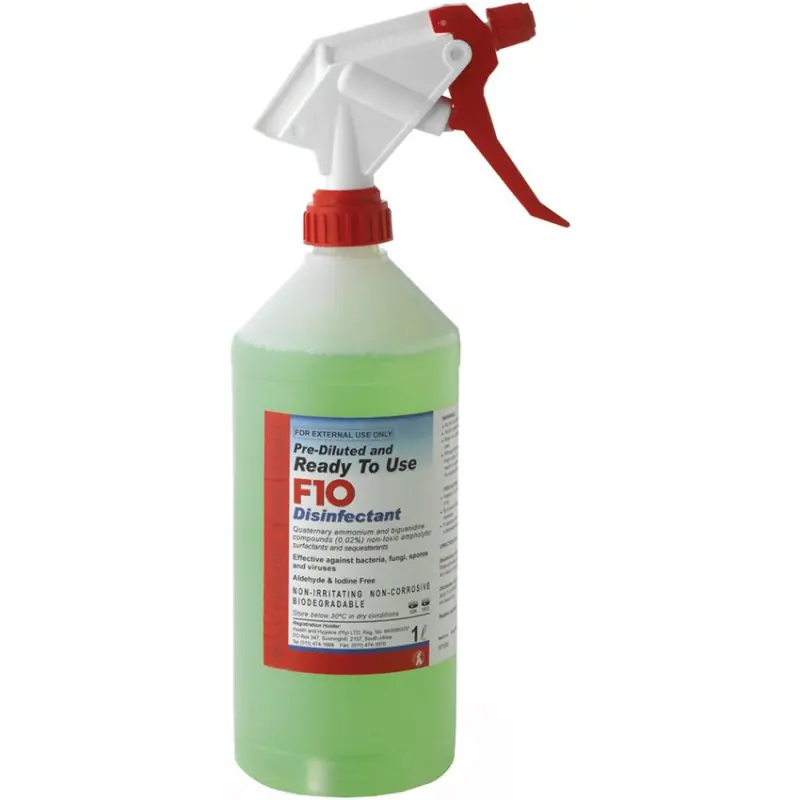 Spray Désinfectant antibactérien F10 Prêt à l &lsquo;Emploi (Dilution 1/250) – 1 L Pas Cher