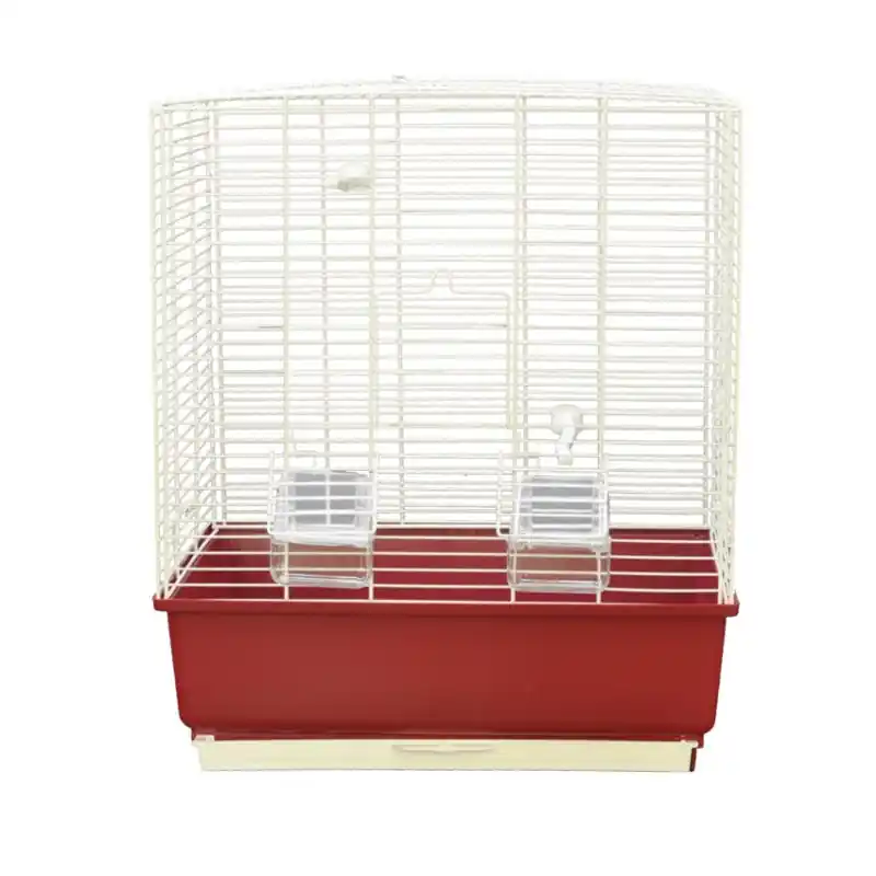 Cage Oiseaux « Katia » Blanc et Bordeaux Achat Immédiat