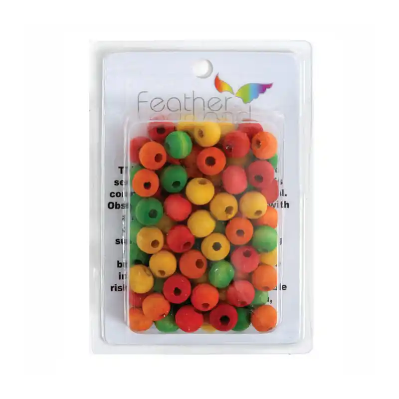 Garantie Incluse Perles Multicolores en Bois – Pièces de Jouet pour Oiseaux – Small – 75 Pièces