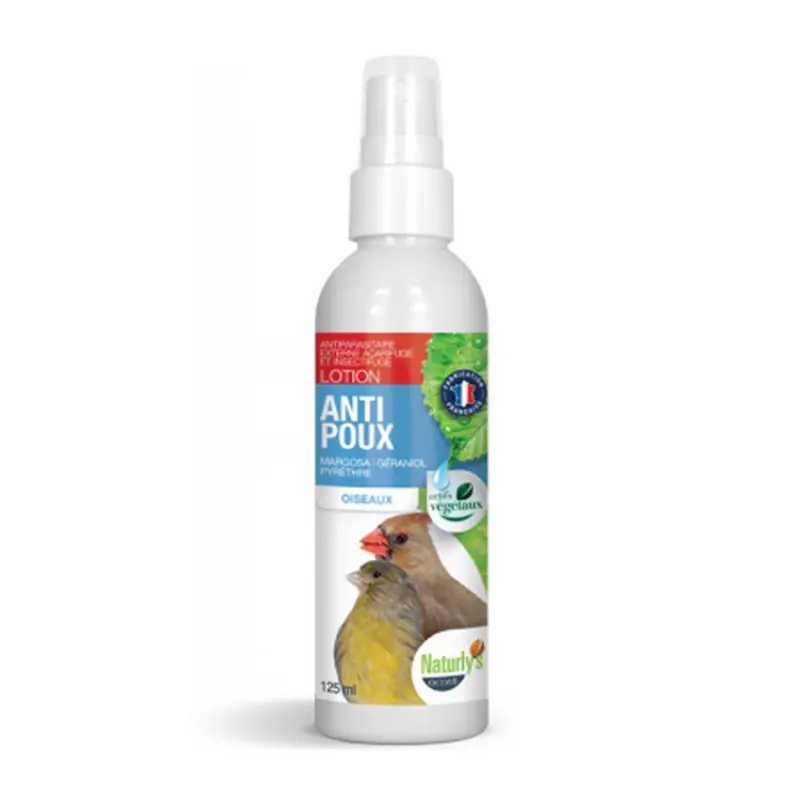 Naturlys – Lotion Anti-Poux en Spray pour Oiseaux – 125 ml Dernier Modèle
