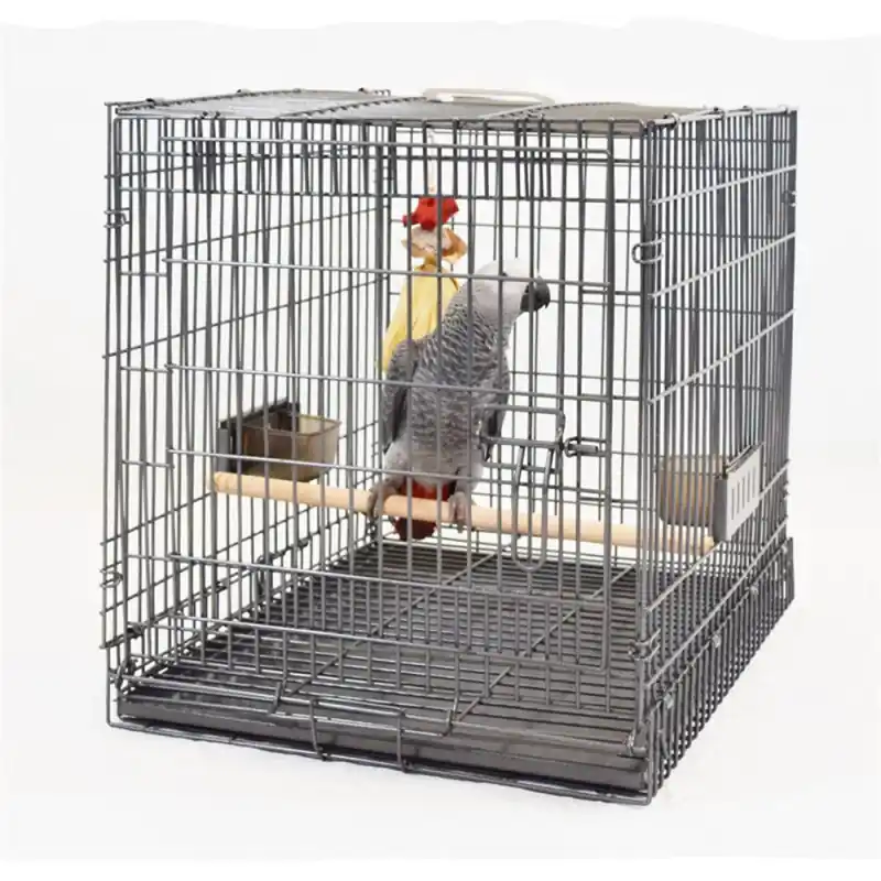 Tendance Cage de Transport Carry Me Large pour Perroquet – Couleur Anthracite