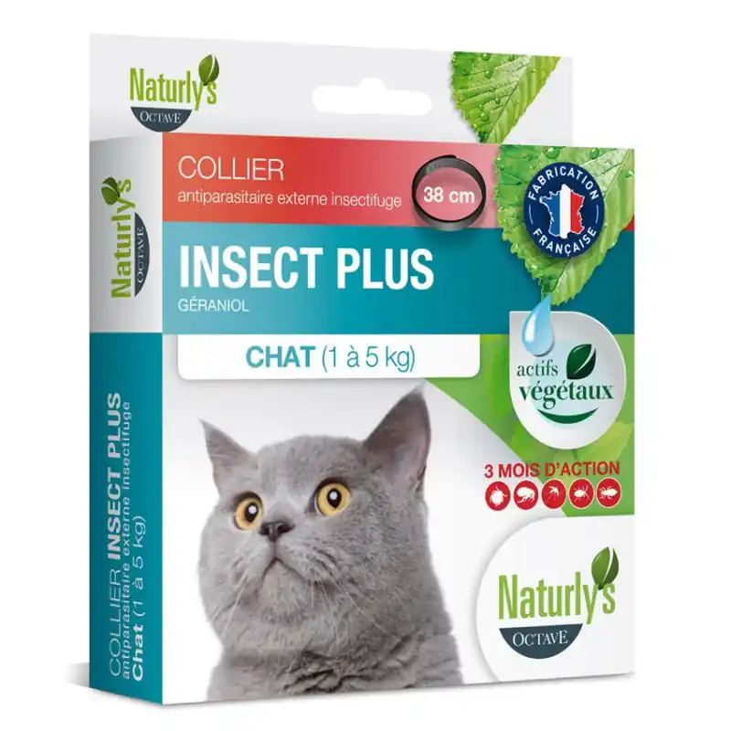 Livraison Express Naturlys – Collier Anti-Parasitaire Insect Plus pour Chat