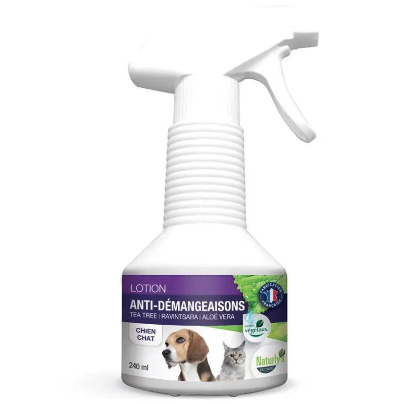 Acheter En Ligne Naturlys – Lotion Anti-Démangeaisons Chien et Chat – 240 ml