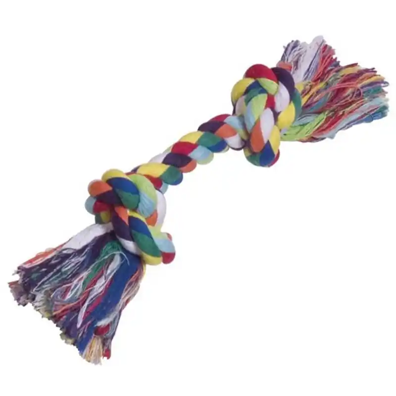 Dernière Chance Jouet pour Chien – Os 2 Noeuds Coton – Small – 90 gr