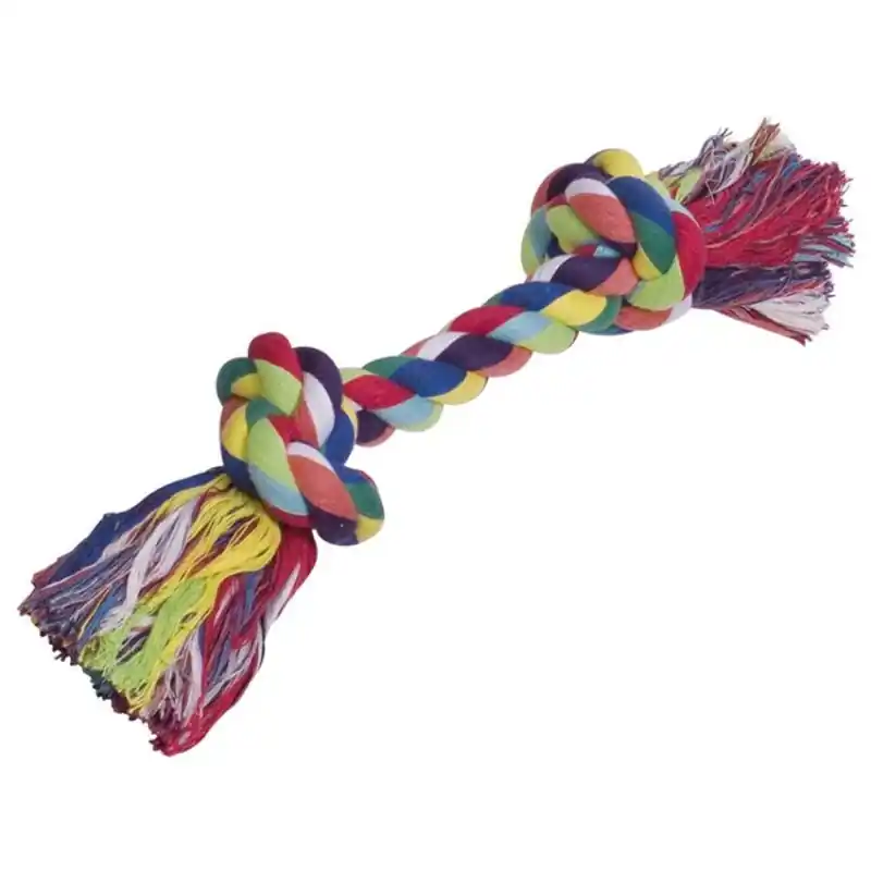 Gros Lot Jouet pour Chien – Os 2 Noeuds Coton – Extra Large – 270 gr