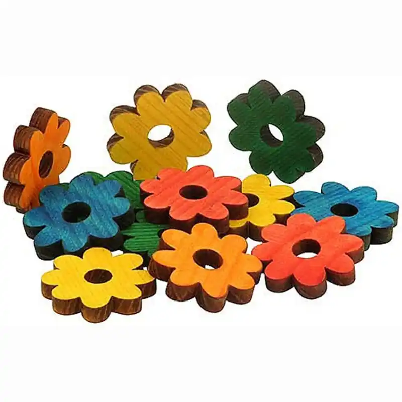Zoo-Max – Pièces en Bois de Pin – Forme Pâquerette – 12 Pièces Quantité Limitée