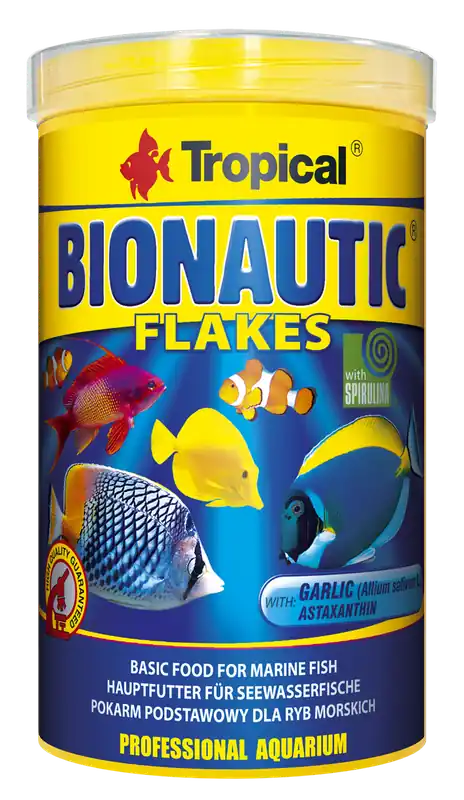Meilleur Prix TROPICAL BioNautic Flakes 1L nourriture en flocons pour poissons marins omnivores de petite et moyenne taille