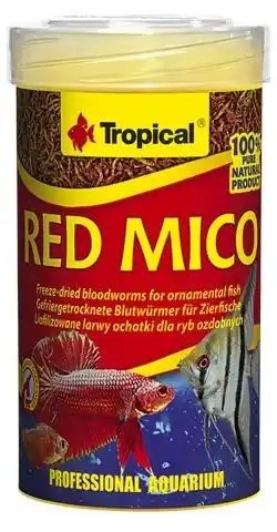 Jusqu’à Épuisement Des Stocks TROPICAL Red Mico 100ml vers de sang lyophilisés pour poissons omnivores et carnivores