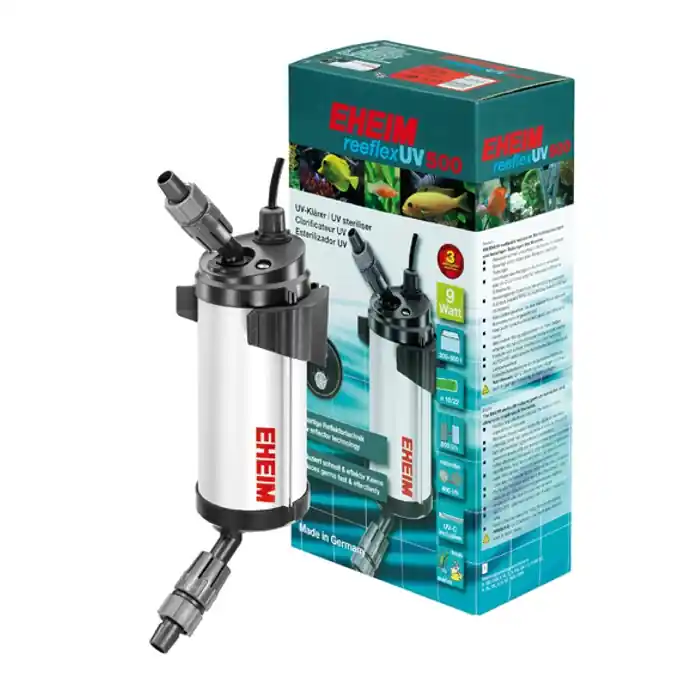 Garantie Incluse EHEIM reeflexUV 500 stérilisateur UV 9W haute performance pour aquarium d&rsquo;eau douce et d&rsquo;eau de mer entre 300 et 500 litres
