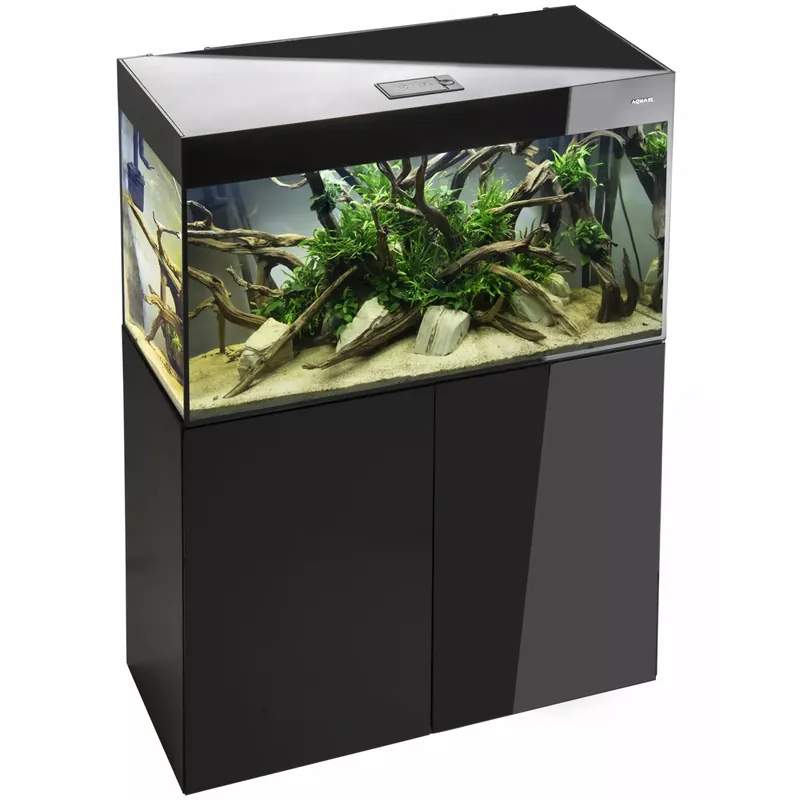 AQUAEL Combinaison Glossy ST 100 LED Day & Night 2.0 Noir Brillant aquarium équipé 100 x 40 x 63 cm 215 L avec meuble assorti Marque