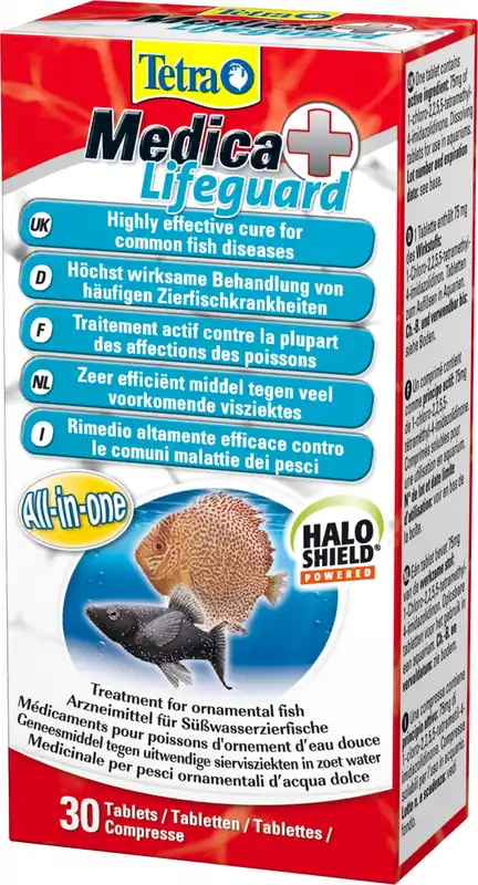Artisanat TETRA Medica Lifeguard 30 tablettes traitement actif contre la plupart des affections des poissons rencontrées en aquarium.