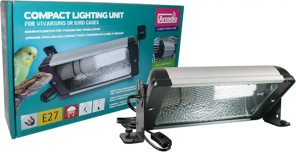Acheter En Ligne ARCADIA Compact Lighting Unit appareil d&rsquo;éclairage avec douille E27 pour terrariums et cage à oiseaux