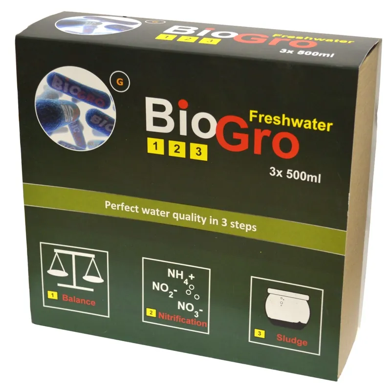 DVH IMPORT BioGro Freshwater 3 x 500 ml kit complet de réensemencement en bactéries pour aquarium d&rsquo;eau douce Prix Promo