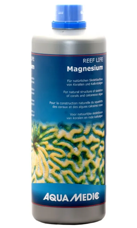 AQUA MEDIC REEF LIFE Magnesium 1000 ml complément de Magnésium pour la construction naturelles du squelette des coraux durs et coralline Vente Directe