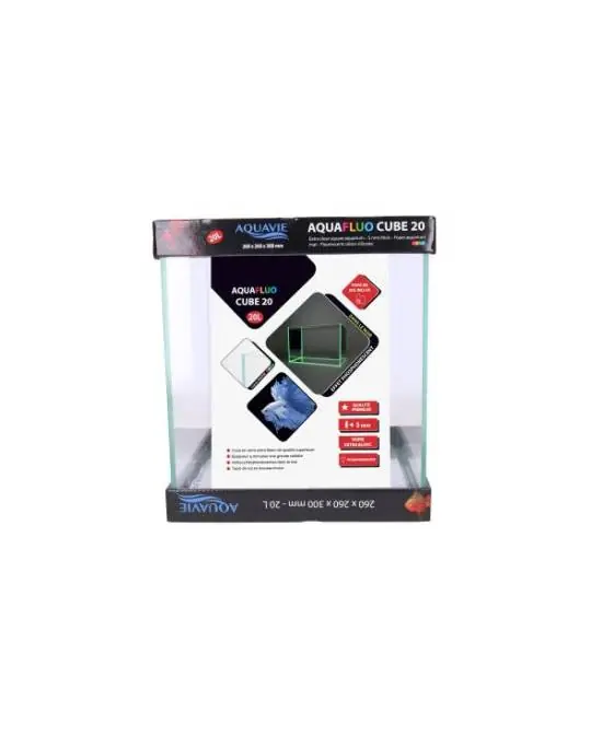Achetez Aujourd’hui AQUAVIE AquaFluo Cube 20 L aquarium nu dimensions 26 x 26 x 30 cm avec silicone fluorescent Vert