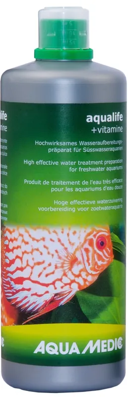 Bon Marché AQUA MEDIC aqualife + Vitamine 1 L conditionneur d&rsquo;eau du robinet avec vitamines pour aquarium d&rsquo;eau douce