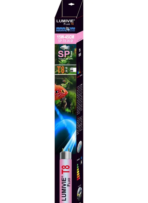 AQUAVIE Lumivie T8 SP 15W 45 cm tube fluorescent lumière Rose spéciale croissance des plantes d&rsquo;aquarium Gros Lot